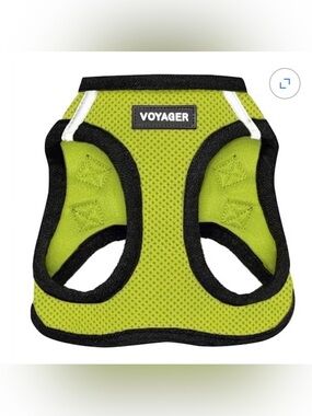 Voyager Lime Green Mesh Dog Harness size L